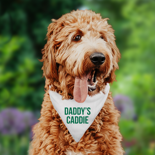 Daddy's Caddie Golf Tie On Dog Bandana