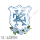 blue hydrangea custom crest
