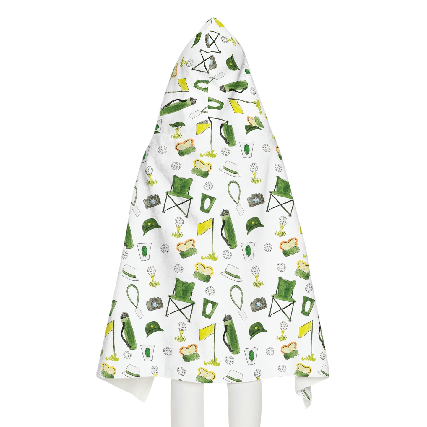 Golf Patron Pattern Youth Hooded Towel