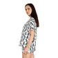 Black Doodle Short Pajama Set
