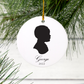 Personalized Silhouette Ceramic Ornament for Children & Pets