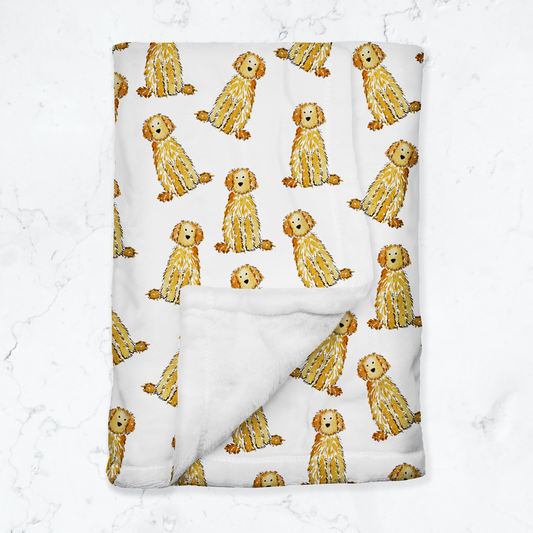 Goldendoodle blanket, Labradoodle blanket, Doodle blanket, personalized doodle blanket, custom dog throw, watercolor doodle blanket, dog lover gifts, pet gift blanket, Bernedoodle blanket