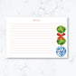 Personalized Christmas Topiary Recipe Box Cards