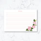 Personalized Pink Hydrangea Recipe Box Cards