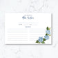 Personalized Hydrangea Recipe Box Cards