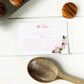 Personalized Pink Hydrangea Recipe Box Cards