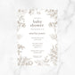 Chinoiserie Inspired Floral Baby Shower Invitations