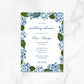 Hydrangea Wedding Shower Invitations