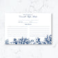Personalized Floral Recipe Box Cards