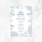 Chinoiserie Inspired Floral Baby Shower Invitations