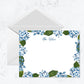 Personalized Hydrangea Stationery Set