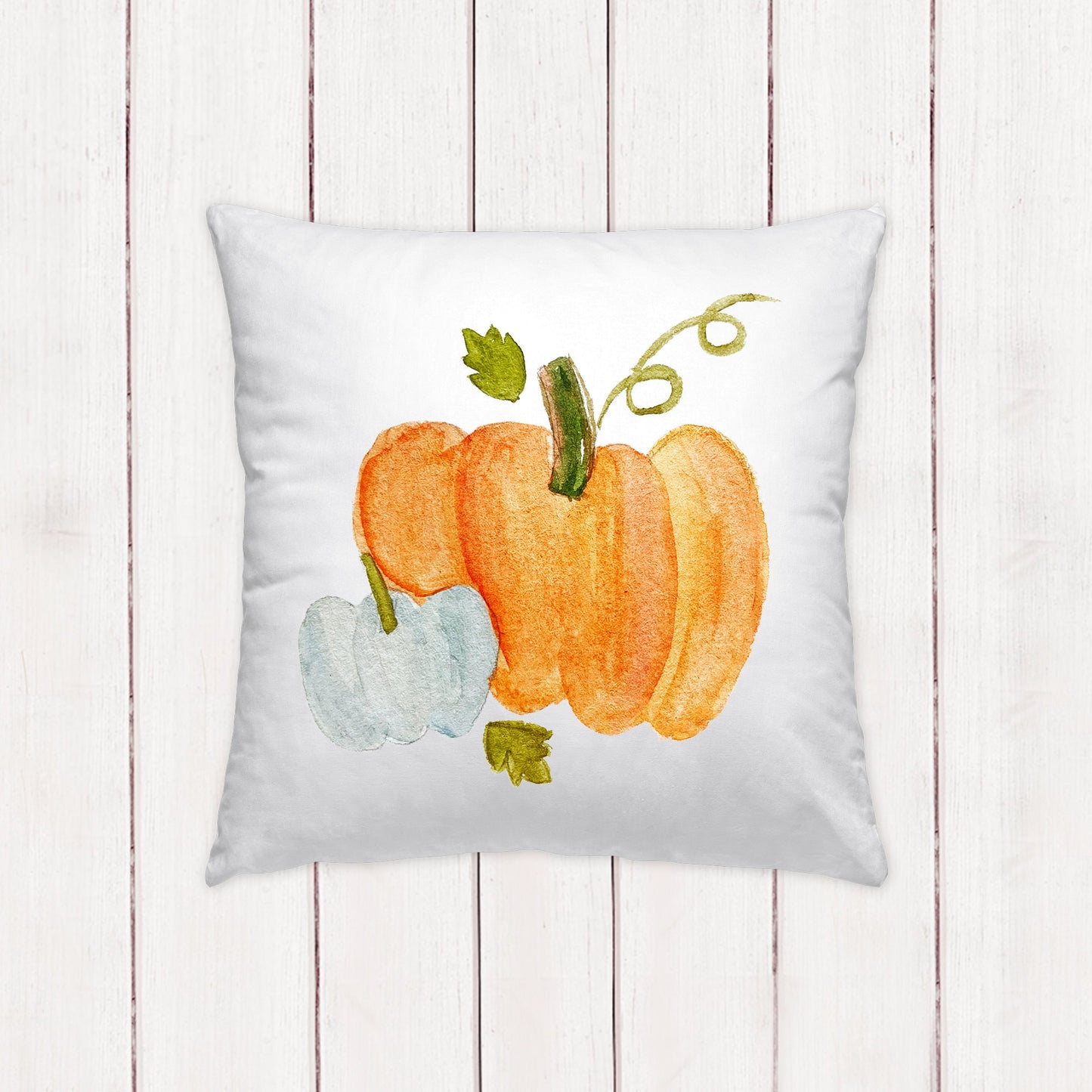 Personalized Watercolor Pumpkin Pillow
