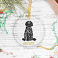Personalized Goldendoodle Glass Christmas Ornament