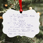 Personalized Handwritten Recipe Ornament