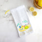 Personalized Summer Umbrella Beach Scene Tea Towel