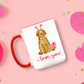 Apricot Lovey Dovey Doodle Mug