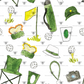 Golf Patron Pattern Baby Swaddle Blanket