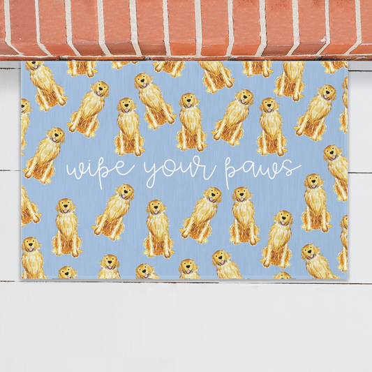 Golden Retriever Welcome Mat