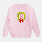 Monogram Christmas Wreath Adult Sweatshirt