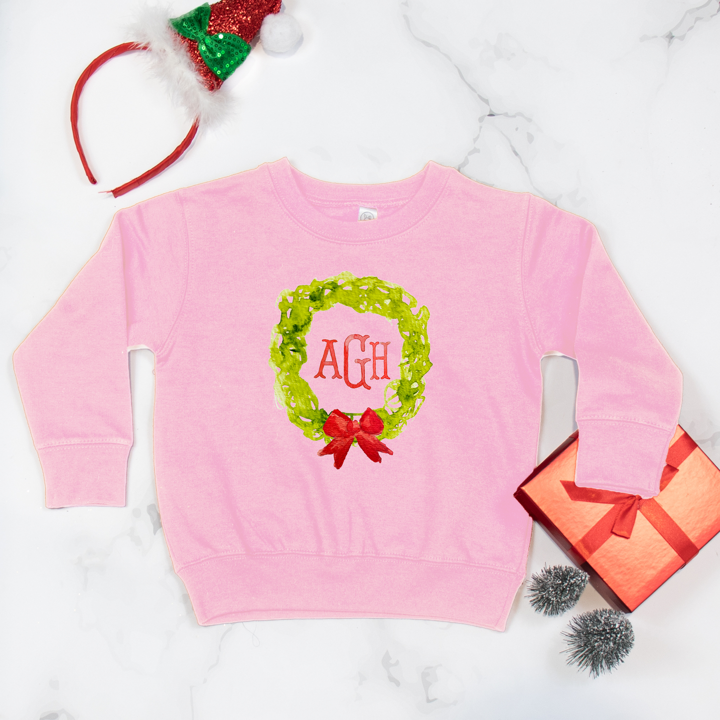 Monogram Wreath Toddler Sweatshirt