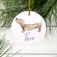 Personalized Dachshund Ceramic Ornament