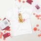 Lovey Dovey Golden Retriever Bella Canvas Tee