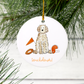 Sporty Football Doodle Ceramic Christmas Ornament